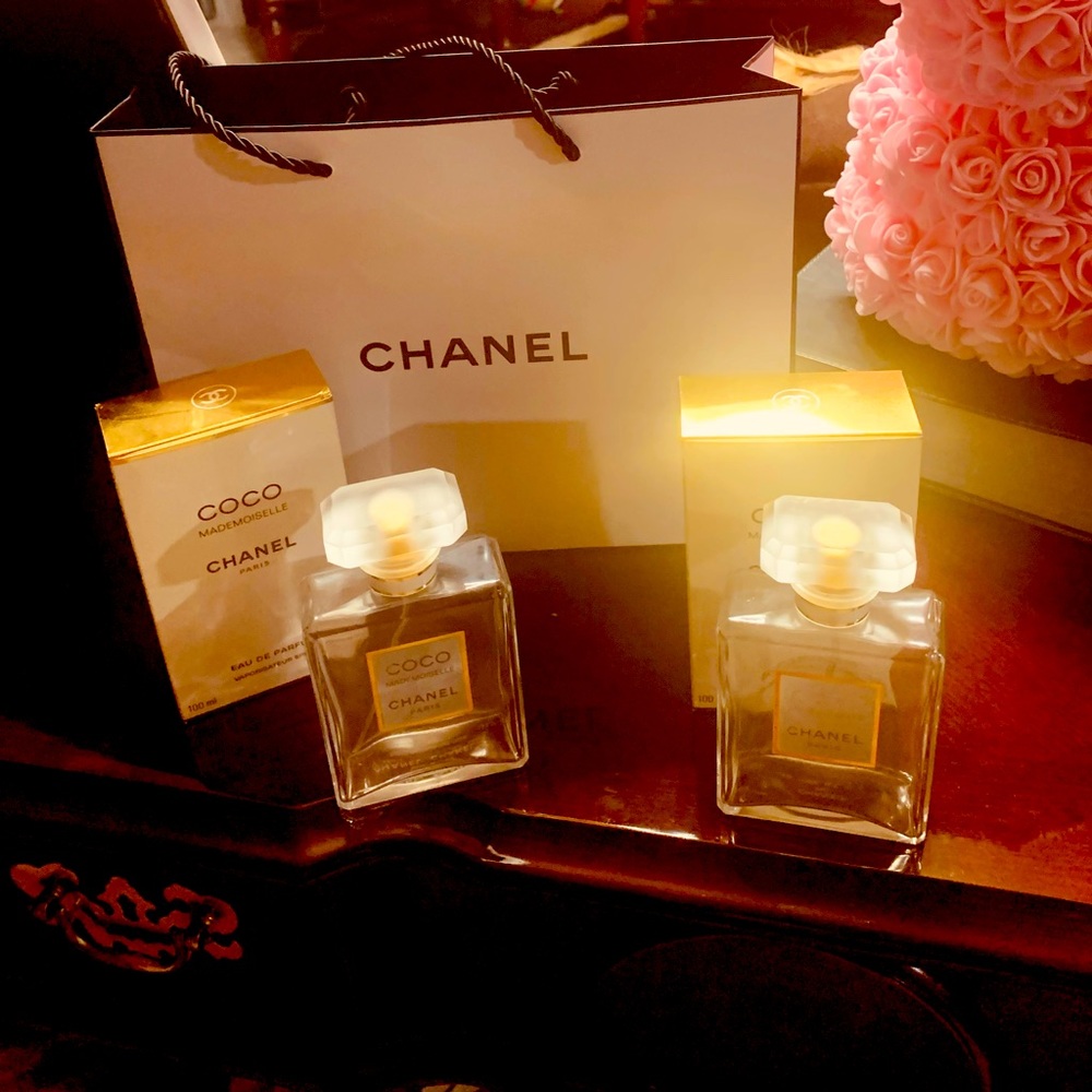 Chanel bottles and bag(EMPTY)
